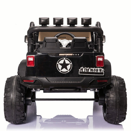 Electric 24V Battery Kids Ride On Car Toy Truck with USB, Bluetooth, and Remote Control Features