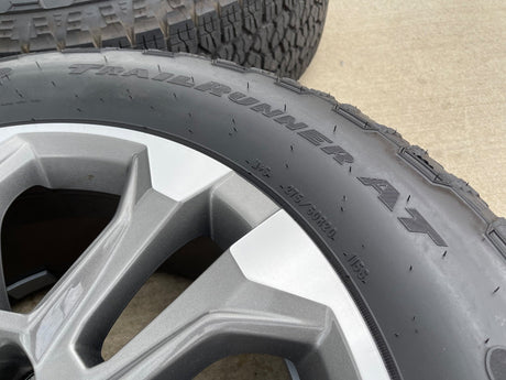 20" Chevy Tahoe Silverado OEM 14090 95417 wheels rims tires GOODYEAR A/T Texas Truck Tire