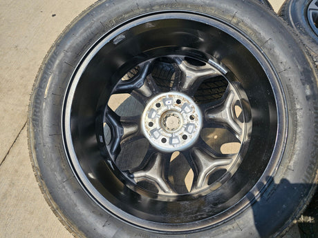 22" Dodge Ram 1500 OEM Laramie wheels LIMITED Gray 2685 2727 tires NEW Texas Truck Tire