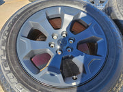 20" Dodge Ram 1500 OEM Laramie Black 2680 wheels rims 2022 2023 2024 2025 2026 Texas Truck Tire