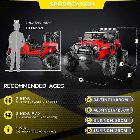 12V&24V Electric Ride-On Car for Kids: ATV Truck for Ages 3-8