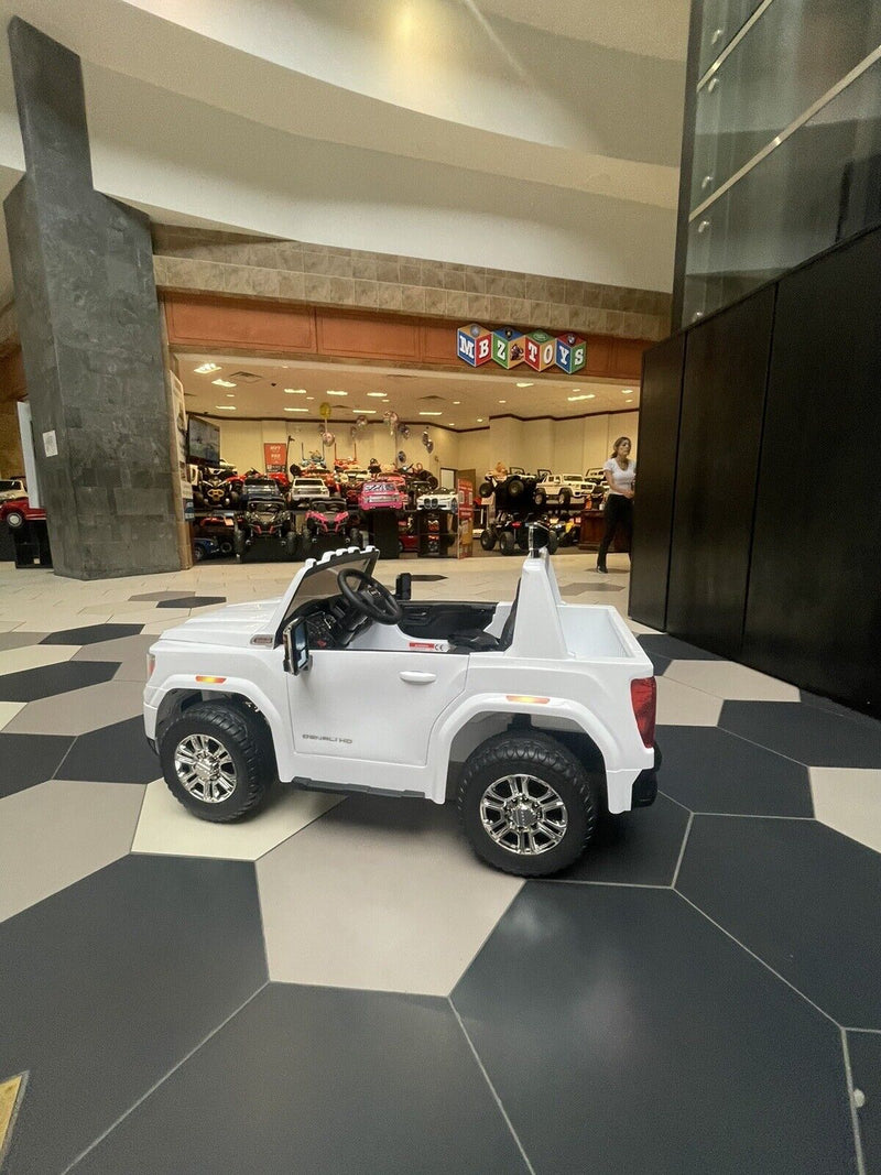 24V Interactive TV GMC Ride On Electric Toy 4x4 with Leather Seating and Advanced Rubber EVA Tires - Remote Control