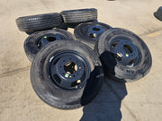 17" Dodge Ram 3500 Dually Laramie 8x200 wheels rims OEM 2703 2704 NEXEN Texas Truck Tire