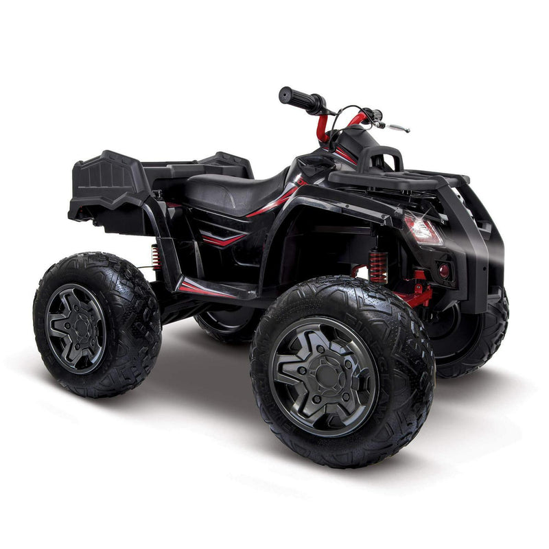 Children's Ride-on Toy Quad Vehicle 4-Wheeler ATV 8 MPH 24V Rechargeable Battery Black