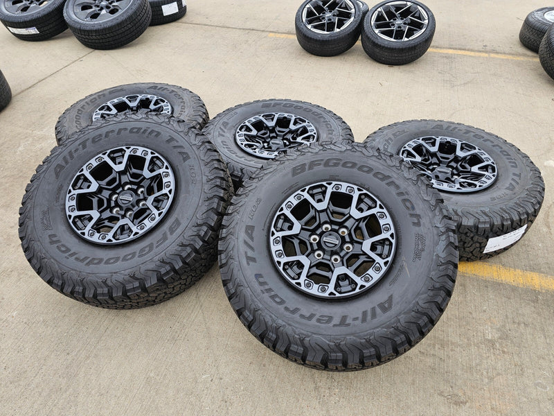 (5) 17" Ford F-150 Raptor R OEM BEADLOCK rims wheels 2024 2025 2026 BFG NEW Texas Truck Tire