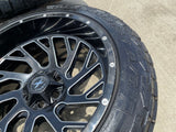 22x12 XTREME FORCE XF- 8 Chevy Silverado Ford F-150 RAM wheels rims 6x139 6x135 Texas Truck Tire