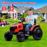Electric Kids Ride on Tractor with Remote Control and LED Lights