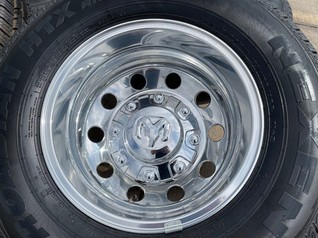 17" Dodge Ram 3500 Dually Laramie 8x200 wheels rims 2701 2702 OEM NEXEN NEW Texas Truck Tire