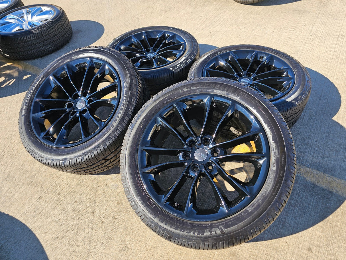 22" Jeep Grand Wagoneer OEM 9298 Obsidian rims wheels RAM 1500 MICHELIN Texas Truck Tire