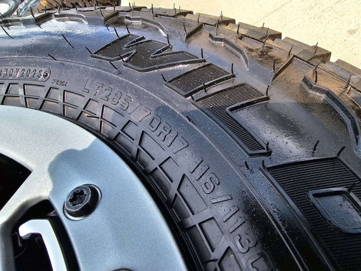 17" GMC Sierra Chevy Silverado OEM Beadlock wheels rims Canyon FALKEN A/T3 NEW Texas Truck Tire