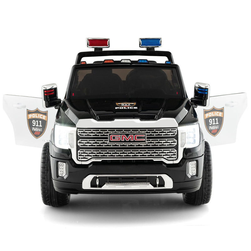 2-Seater Electric Police Car for Kids with Dual Control Modes - 12V Ride On Toy