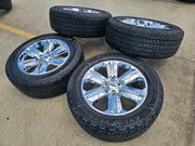 20" Ford F-150 Expedition OEM Lariat rims wheels 10171 CHROME NICE SET Texas Truck Tire