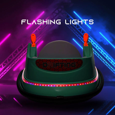 6V Kids Ride-On Bumper Car with Remote Control, 360° Spin and Flashing Lights for Toddlers