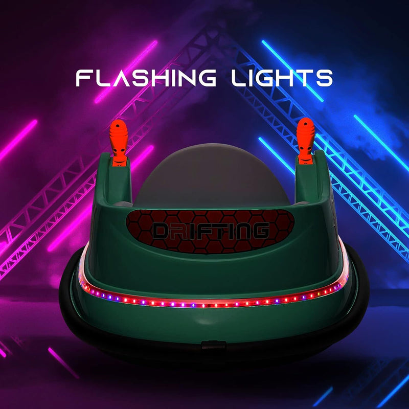 6V Kids Ride-On Bumper Car with Remote Control, 360° Spin and Flashing Lights for Toddlers