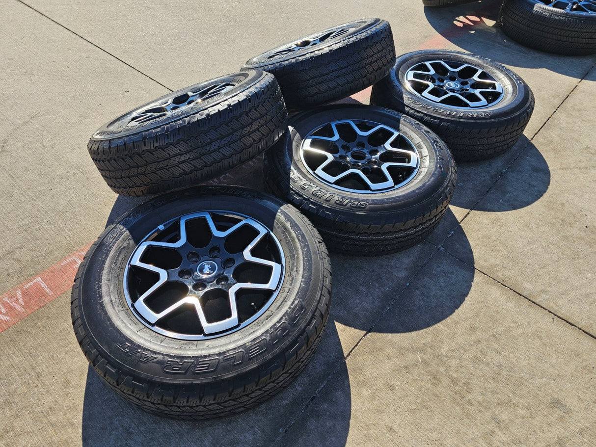 18" Ford Bronco wheels rims black 10389 Ranger tires 2023 2024 2025 2026 A/T Texas Truck Tire