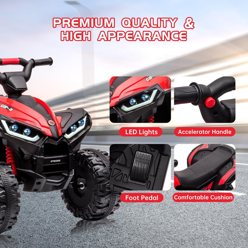 Rev Up the Fun with Our 12V Dual Drive Red Kids ATV Ride-On Car!