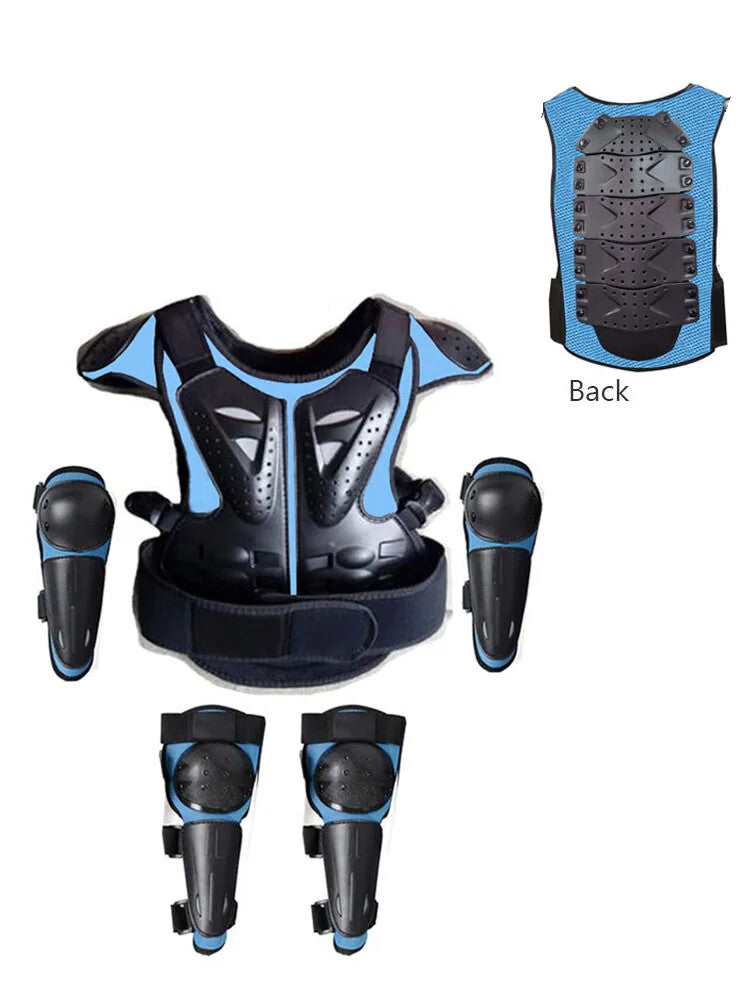 Kids Motocross Body Armor Back Protector Ride-On Horse Toy for Ages 4-15 Years