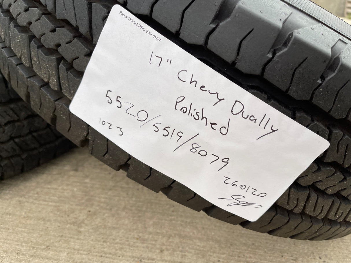 17" GMC Sierra Chevy Silverado 3500 Dually rims wheels OEM 5519 5520 DISCOUNTED Texas Truck Tire