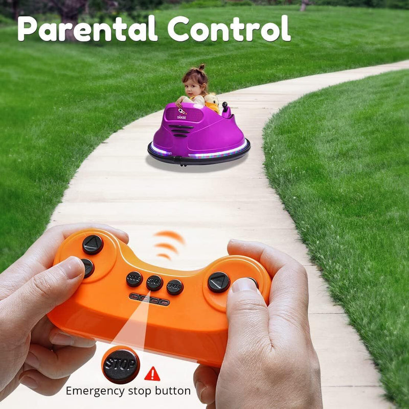 Electric Bumper Car Ride-On Toy for Kids 1.5-6 Years Old - 66lbs Weight Capacity