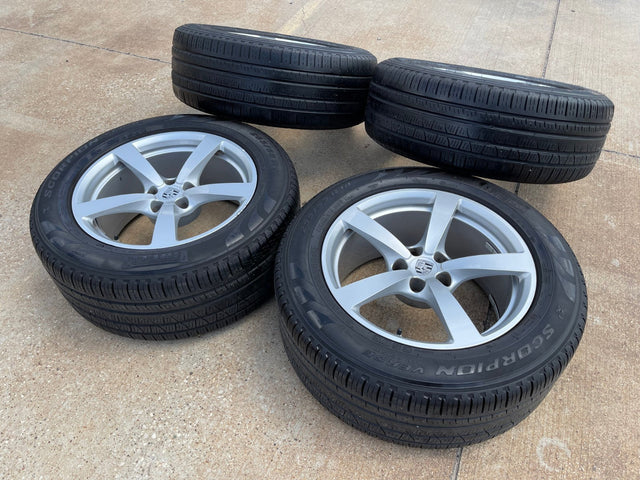 18" Porsche Macan OEM silver wheels rims 67519 67521 2020 2021 2022 2023 2024 Texas Truck Tire