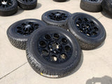 20" Ford F-250 F-350 OEM black TREMOR wheels rims 10299 10484 A/T2 tires NEW Texas Truck Tire