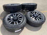 20" GMC Sierra AT4 2500 3500 OEM wheels rims 5950 Silverado tires TOYO A/T3 Texas Truck Tire