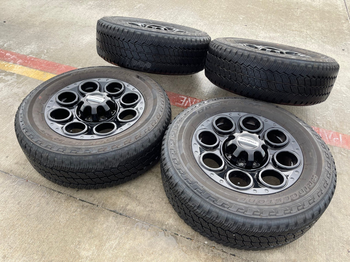 20" Ford F-250 F-350 OEM black TREMOR 10299 10484 wheels rims 2023 2024 2025 Texas Truck Tire
