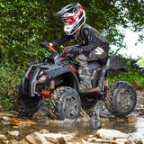 Children's Ride-on Toy Quad Vehicle 4-Wheeler ATV 8 MPH 24V Rechargeable Battery Black