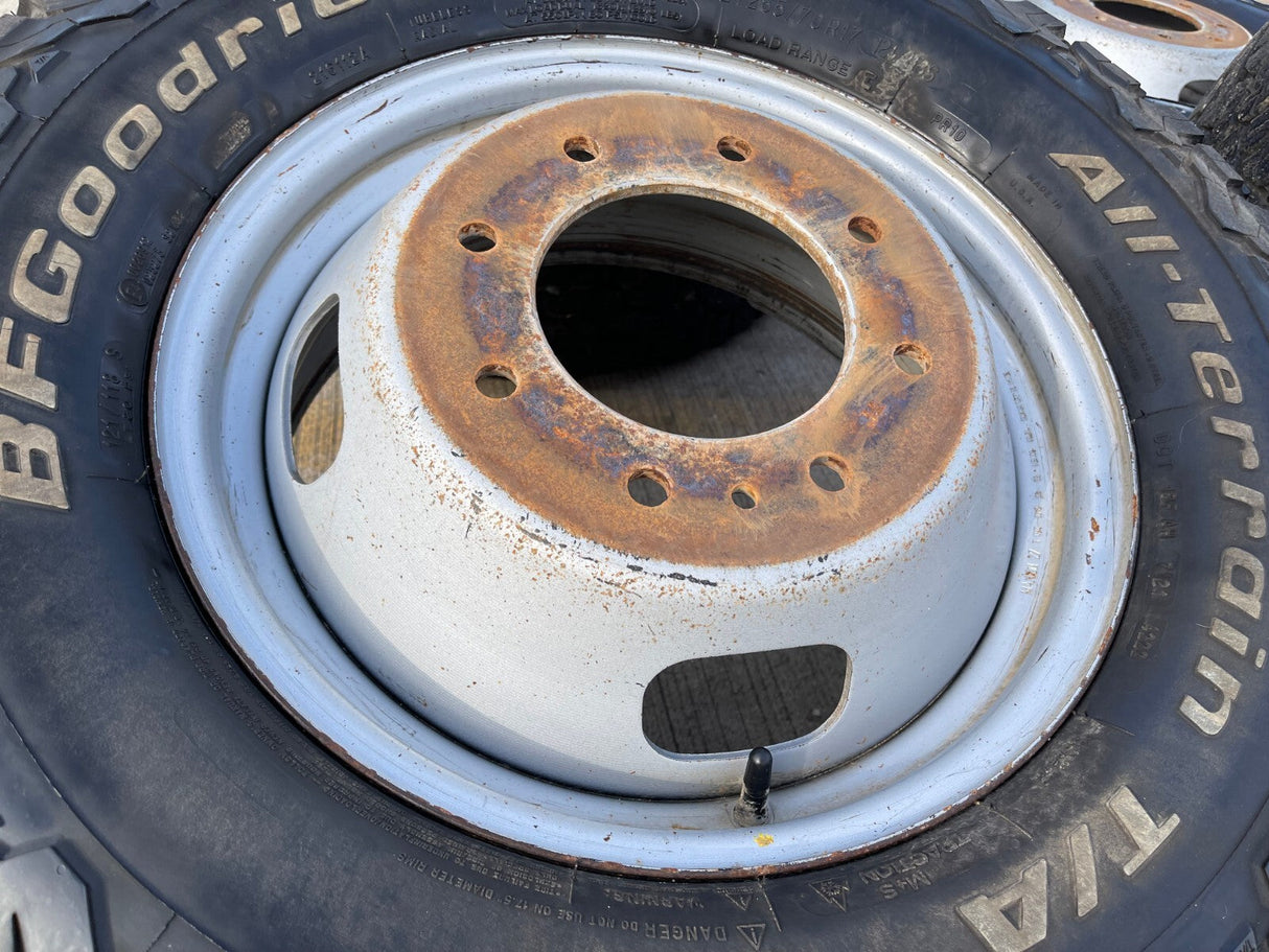 (6) 17" Ford F-350 Dually OEM rims wheels 3615 99016 tires BFG KO2 A/T Texas Truck Tire