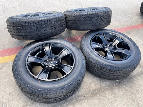 20" Dodge Ram 1500 OEM LIMITED Black 2676 2723 wheels rims NEW HANKOOK A/T2 Texas Truck Tire