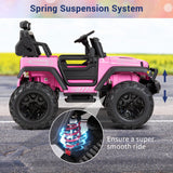 Kimbosmart 24V 4WD Children's Electric Ride-On Truck with Remote Control and Battery Level Alert