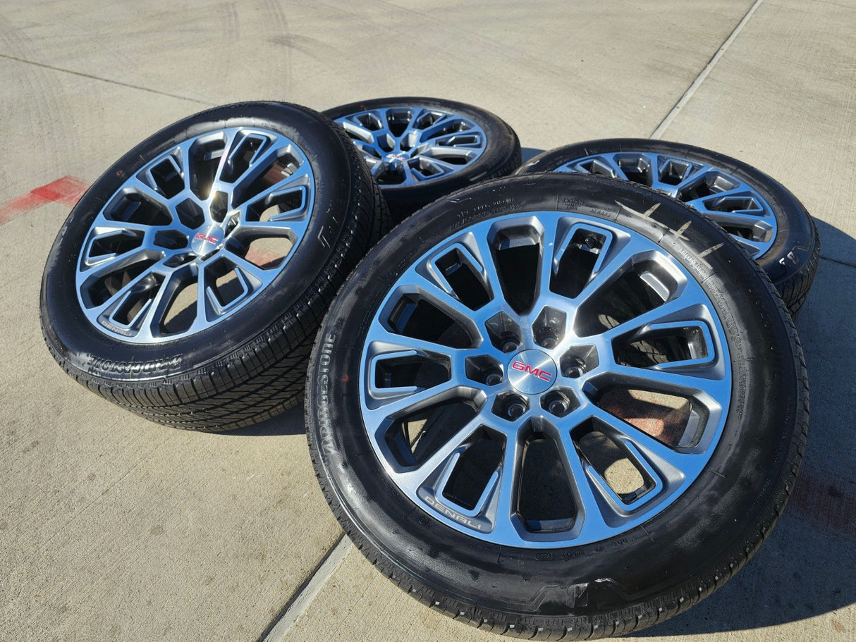 22" GMC Yukon Sierra DENALI OEM wheels rims Tahoe tires 2024 2025 2026 NEW Texas Truck Tire