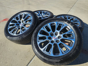 22" GMC Yukon Sierra DENALI OEM wheels rims Tahoe tires 2024 2025 2026 NEW Texas Truck Tire