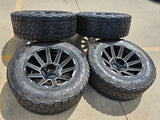 20x10 FUEL Contra D615 Ford F-250 F-350 rims wheels 8x170 -18 TOYO 35" Texas Truck Tire