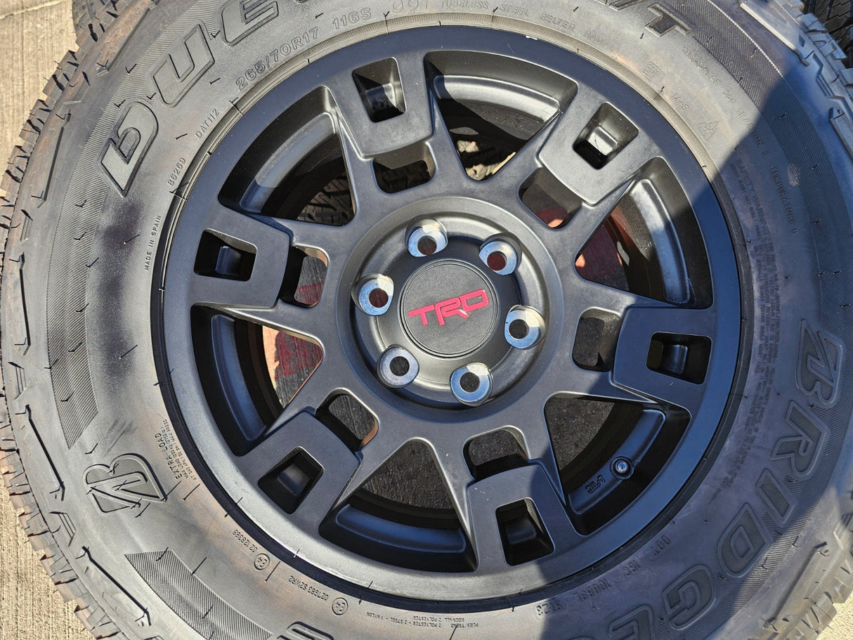 17" Toyota Tacoma 4Runner OEM wheels rims black 75167 TRD FJ DUELER A/T NEW Texas Truck Tire