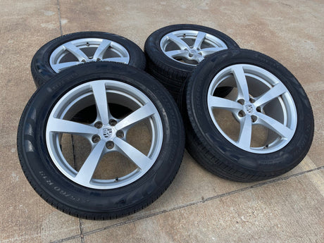 18" Porsche Macan OEM silver wheels rims 67519 67521 2020 2021 2022 2023 2024 Texas Truck Tire