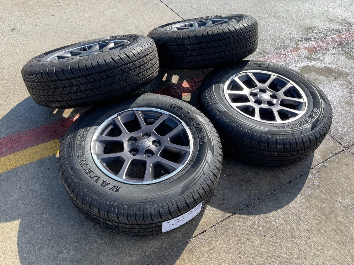 18" Jeep Gladiator Overland OEM wheels rims Wrangler 9241 96494 tires Texas Truck Tire
