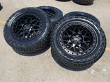 20x9 20" KMC KM549 Ford Expedition F-150 6x135 wheels rims tires 33" NEW Texas Truck Tire