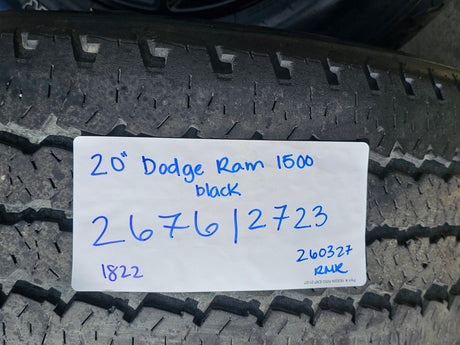 20" Dodge Ram 1500 OEM LIMITED Black 2676 2723 wheels rims FIRESTONE A/T Texas Truck Tire