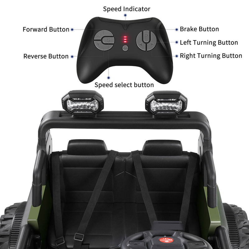 Kimbosmart 24V Electric Children's Ride On Truck Car Toy Battery Powered with 3 Speeds and Remote Control