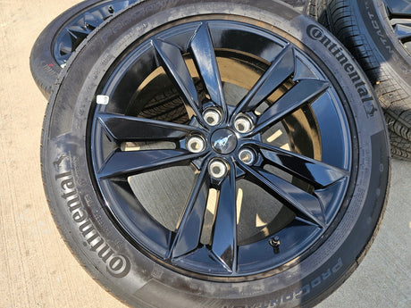 18" Ford Mustang GT OEM BLACK wheels rims PR3C-1007-BA tires 2024 2025 2026 NEW Texas Truck Tire