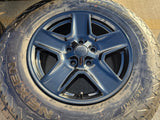 17" Jeep Gladiator BLACK OEM wheels rims 9235 Wrangler 2024 2025 2026 NEW Texas Truck Tire