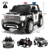 Kids Ride On Police Car with Seat Belts and Door Locks - 12V Electric Toy Vehicle