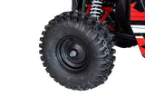 Red 48V 1000W UTV Children's Electric Three-Speed Single-Seat Brushless Roll Cage in a Vibrant Shade