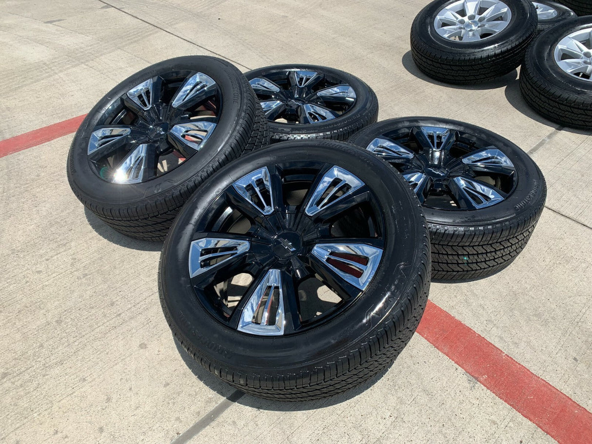 22" Chevy Tahoe Silverado Suburban RST OEM wheels rims 96951 tires NEW Texas Truck Tire