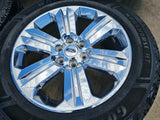 20" Ford F-150 Expedition OEM Lariat rims wheels 10171 CHROME NICE SET Texas Truck Tire