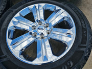 20" Ford F-150 Expedition OEM Lariat rims wheels 10171 CHROME NICE SET Texas Truck Tire
