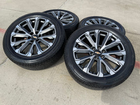 22" Chevy Tahoe Silverado Suburban OEM wheels rims 2022 2023 2024 2025 2026 NEW Texas Truck Tire
