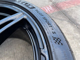 19" + 20" Chevy Corvette C8 OEM 14007 14008 wheels rims BLACK TPMS Texas Truck Tire
