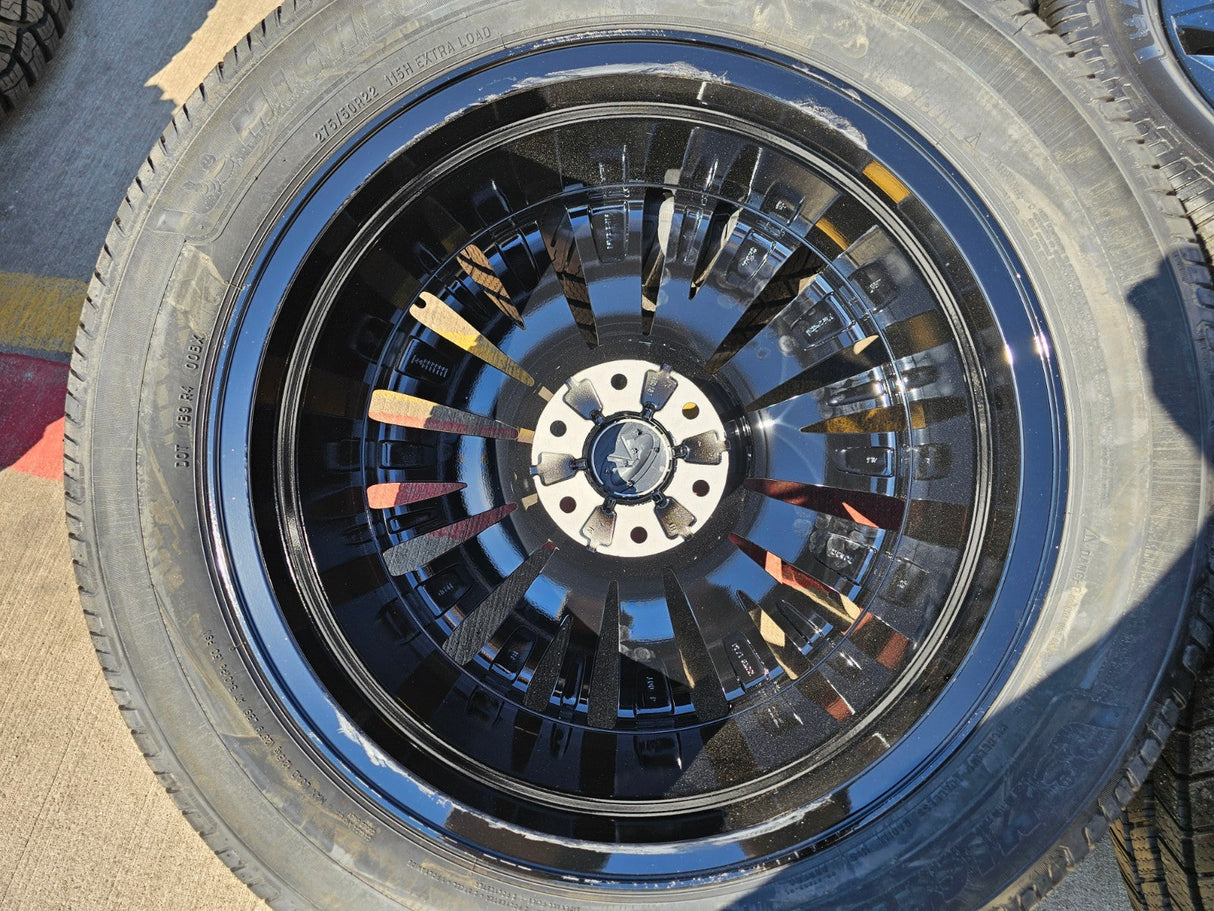 22" Infiniti QX80 QX56 Nissan Titan Armada OEM 94236 wheels rims MIHCELIN NEW Texas Truck Tire
